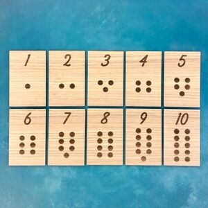 Montessori learning tiles- Counting numbers